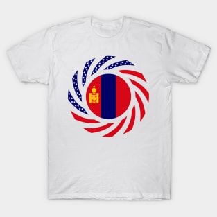 Mongolian American Multinational Patriot Flag Series T-Shirt